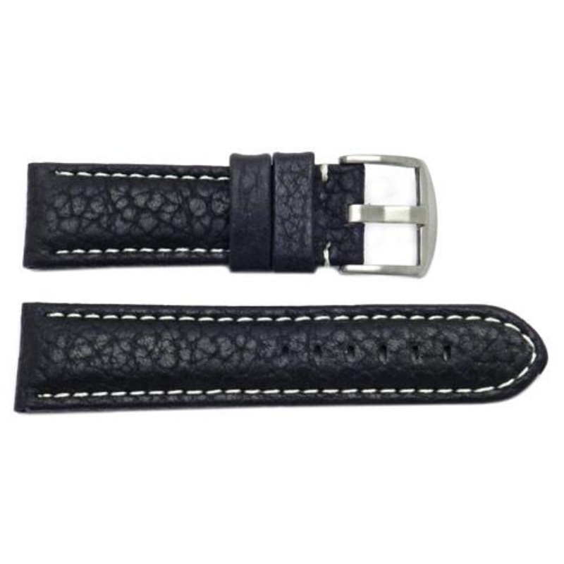 Wyoming Buffalo Embossed Panerai Style Watch Band Black