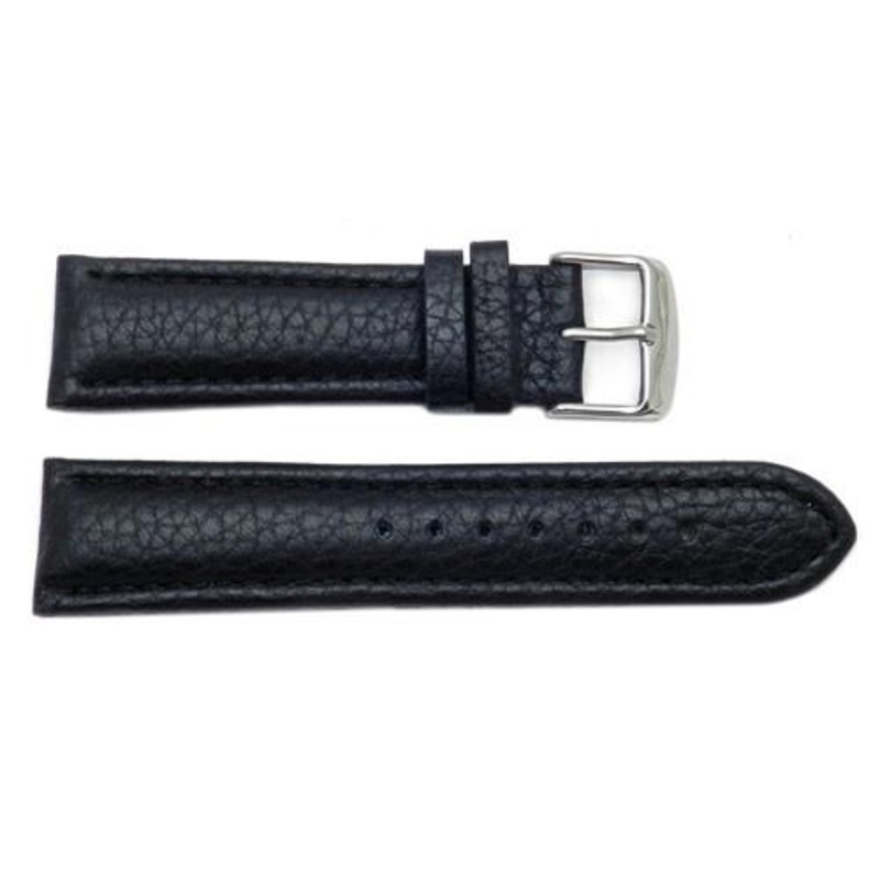 Wyoming Buffalo Leather Tapered Watch Band Black