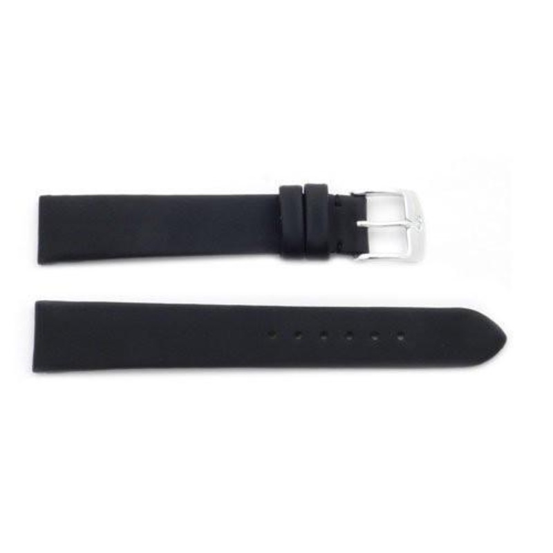 ZRC Black Leather Techno Satin Style Ladies Watch Strap Black