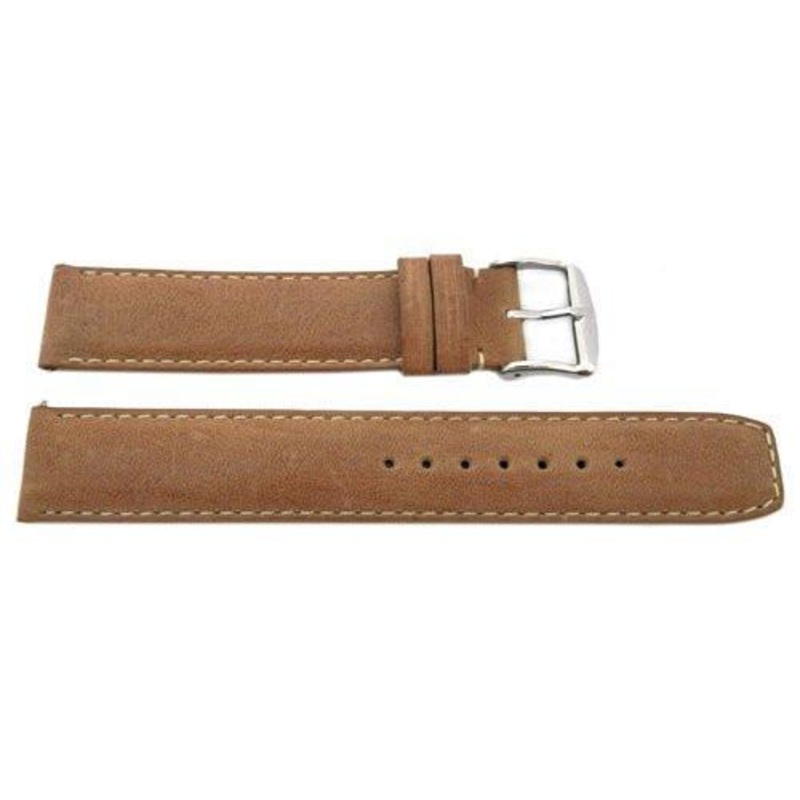 ZRC Genuine Handmade Spitfire Cow Smooth Leather 18mm Watch Strap Tan