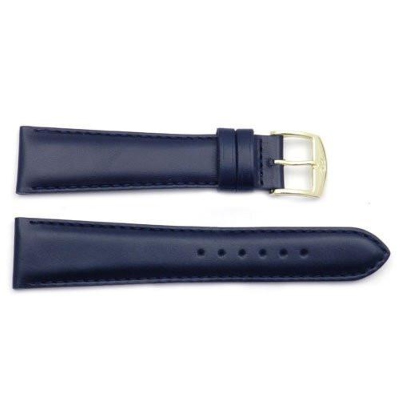 ZRC Genuine Smooth Soft Calfskin Leather Anti-Allergic Waterproof Watch Strap Black