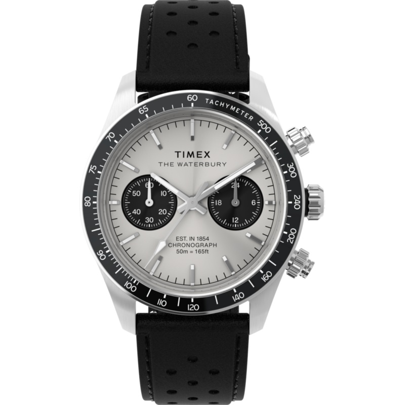 Waterbury Heritage Chronograph 39mmLeather Strap Watch