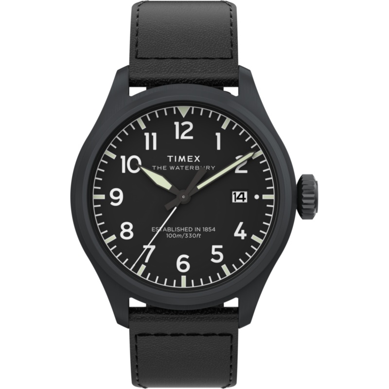 Waterbury Ace 41mm Leather Strap Watch