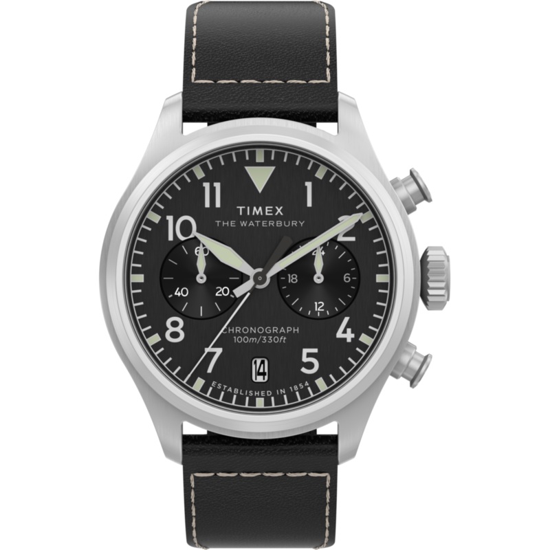 Waterbury Ace Chronograph 41mm Leather Strap Watch