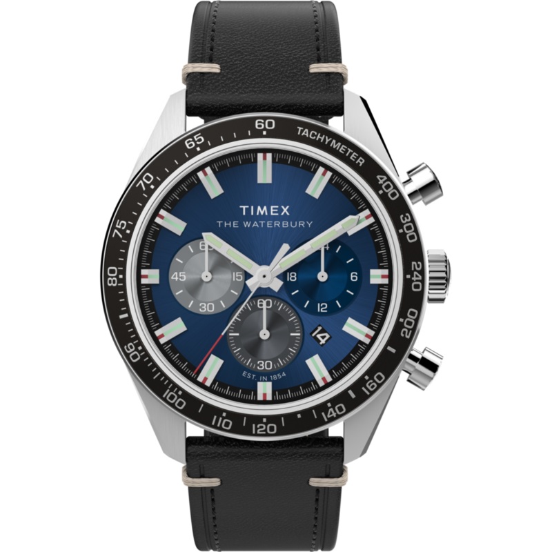 Waterbury Traditional Chronograph 41mm Leather Strap Watch
