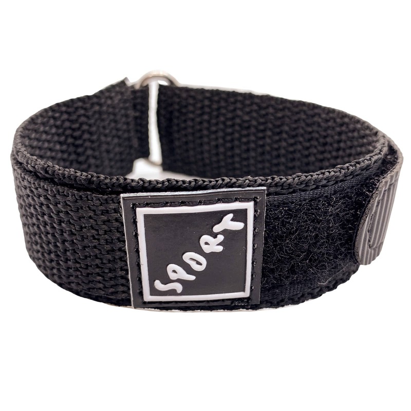 Hook & Loop Wrap Around Nylon Watch Strap | BLACK | 18 20 mm