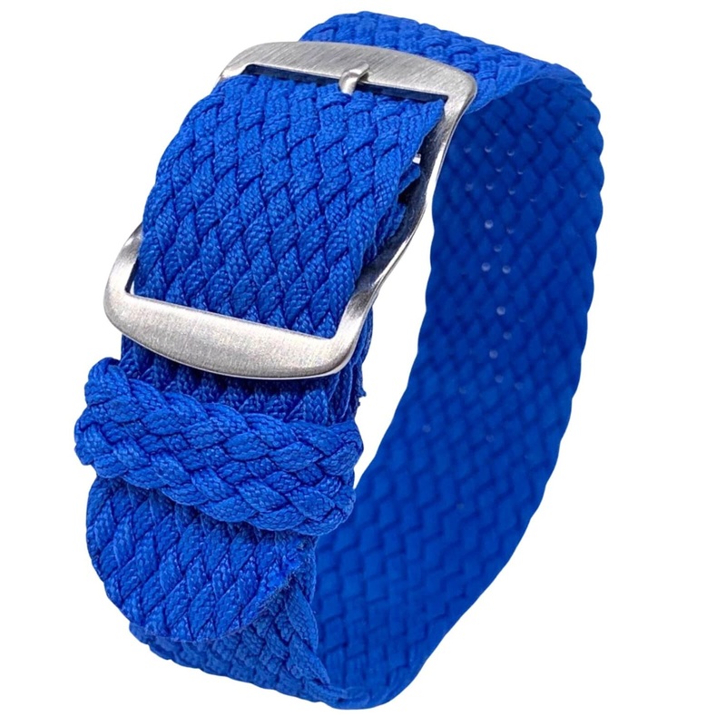 Perlon Woven Nylon One Piece Watch Strap | ROYAL BLUE | 18 20 22 mm