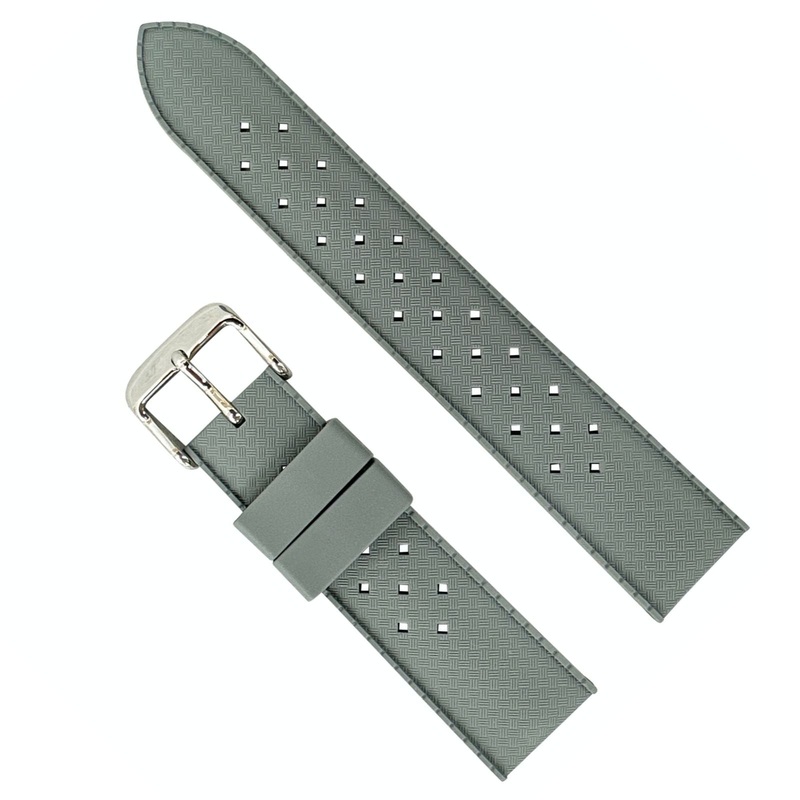 Tropical Silicone Dive Watch Strap | GREY | 22 mm