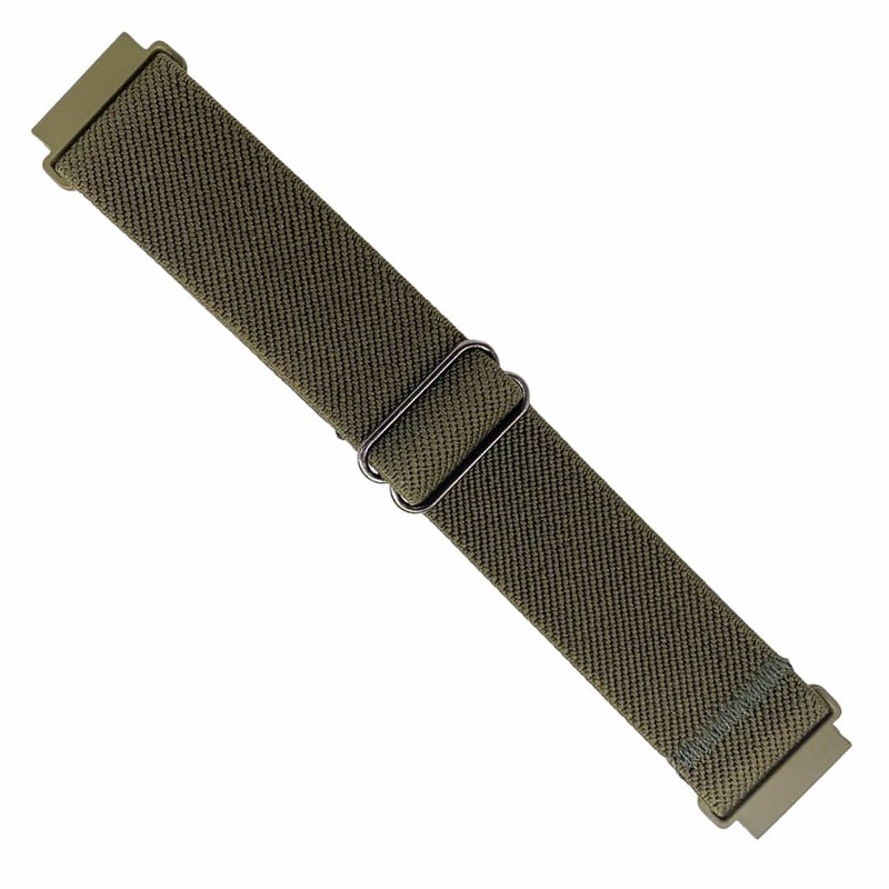 Elastic Solo Loop Nylon Watch Strap | GREEN | 20 22 mm