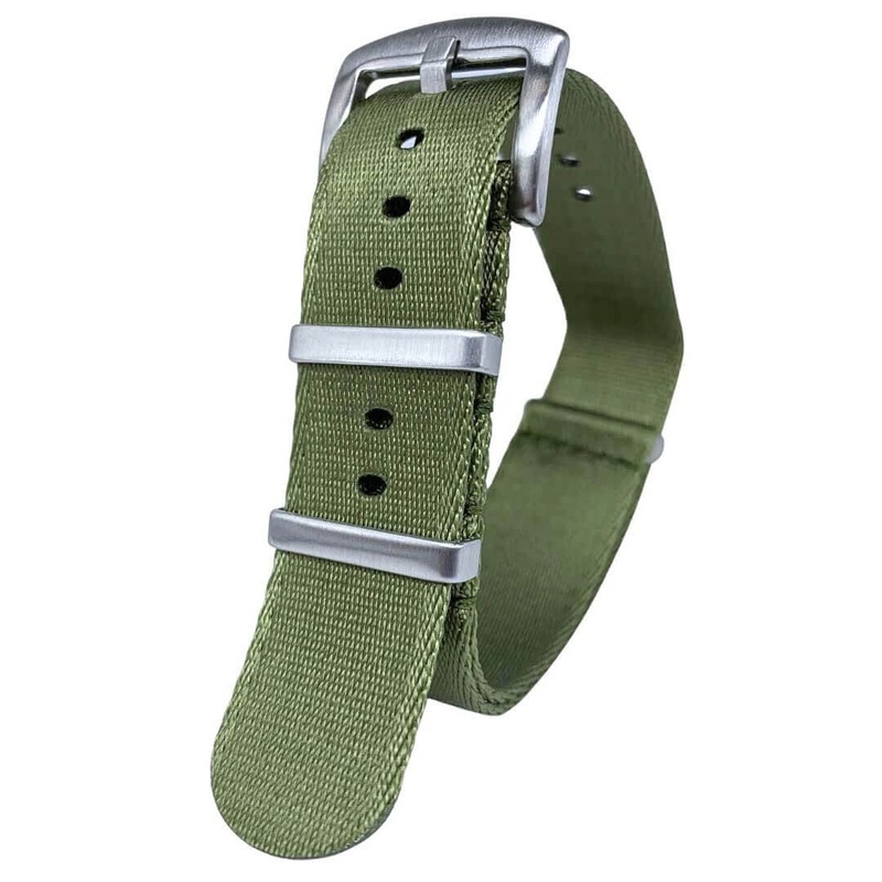 Seatbelt Nylon NATO Watch Strap | GREEN | 18 20 22 mm