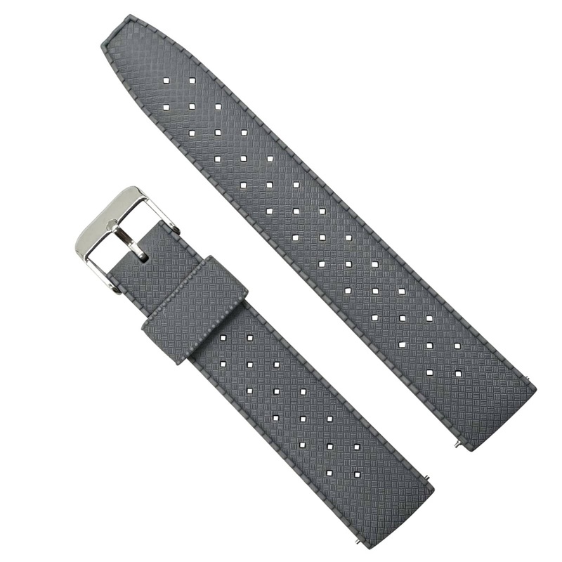 Tropical Soft Silicone Quick Release Watch Strap | GREY | 20 22 mm