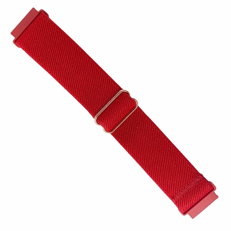 Elastic Solo Loop Nylon Watch Strap | RASPBERRY RED | 20 22 mm