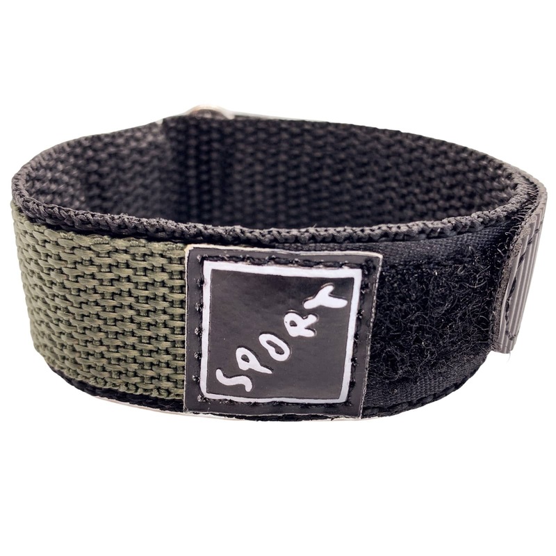 Hook & Loop Wrap Around Nylon Watch Strap | GREEN | 16 18 20 mm