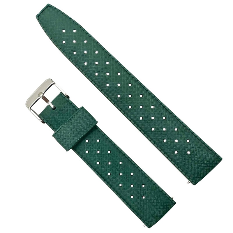 Tropical Soft Silicone Quick Release Watch Strap | GREEN | 20 22 mm