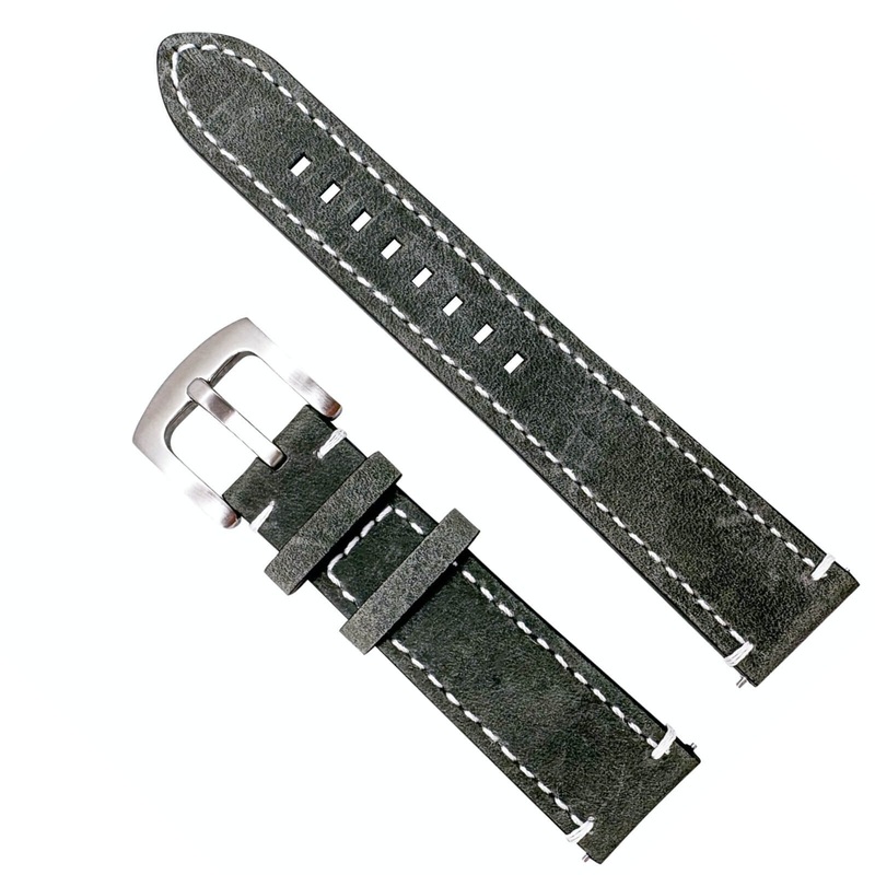 Crazy Horse Genuine Leather Watch Strap | GREY | 18 20 22 mm