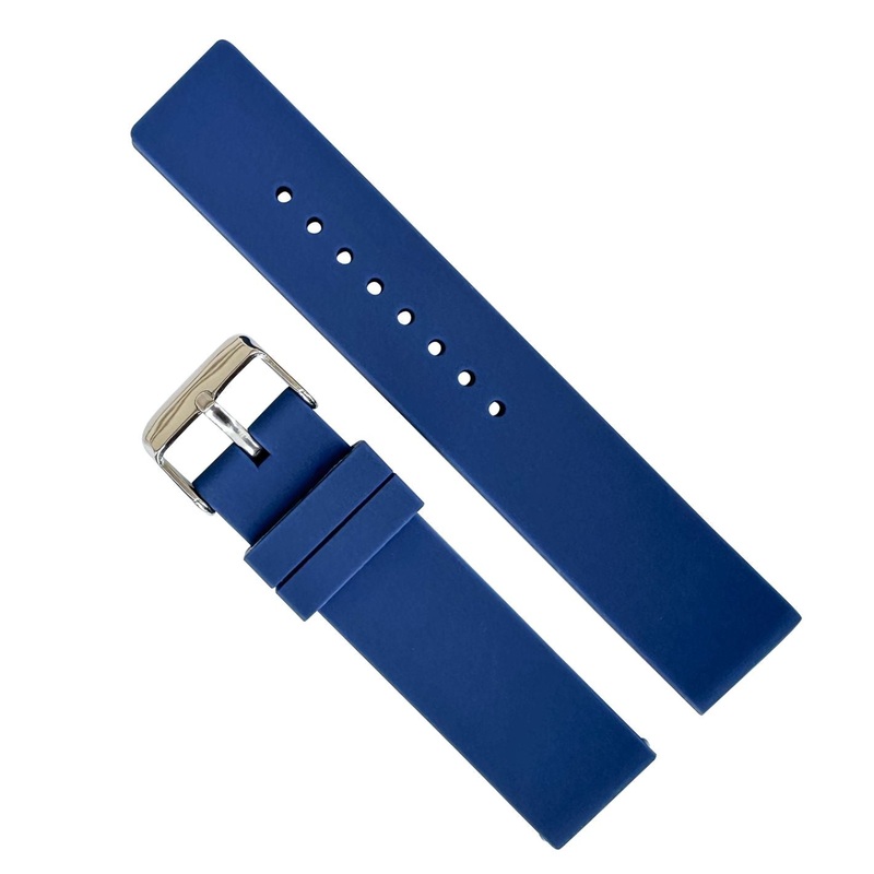 Universal Soft Silicone Sports Watch Strap | NAVY BLUE | 12 14 16 18 20 22 mm