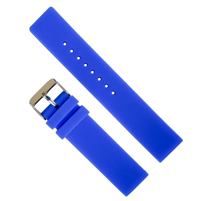 Universal Soft Silicone Sports Watch Strap | ROYAL BLUE | 12 14 16 18 20 22 mm