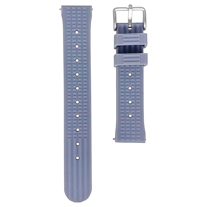 Waffle Silicone Dive Watch Strap | GREY | 22 mm
