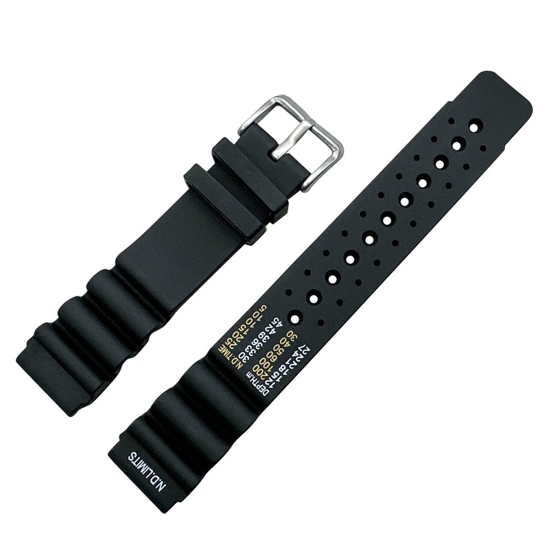ND Limits Silicone Dive Watch Strap | BLACK | 20 22 24 mm