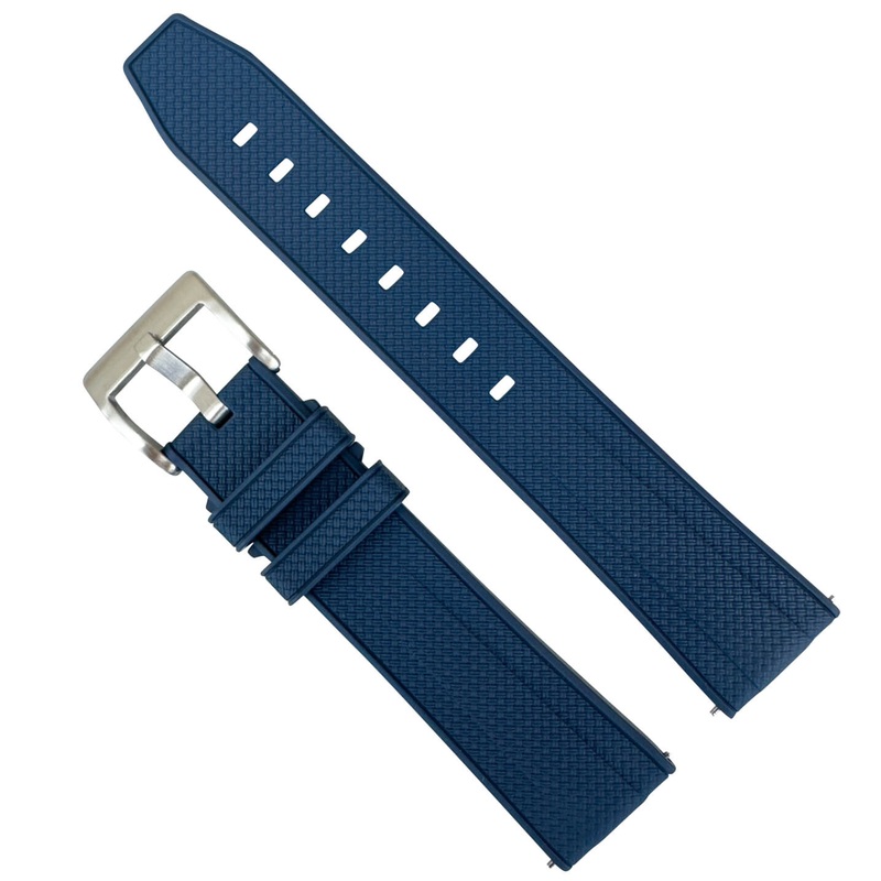 Premium FKM Rubber Watch Strap | DARK BLUE | 20 22 mm