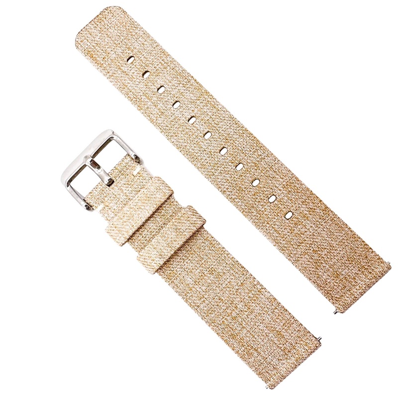 Woven Nylon Fabric Quick Release Watch Strap | BEIGE | 12 14 16 18 20 22 mm