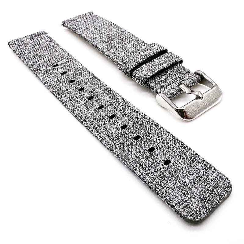 Woven Nylon Fabric Quick Release Watch Strap | GREY | 12 14 16 18 20 22 mm