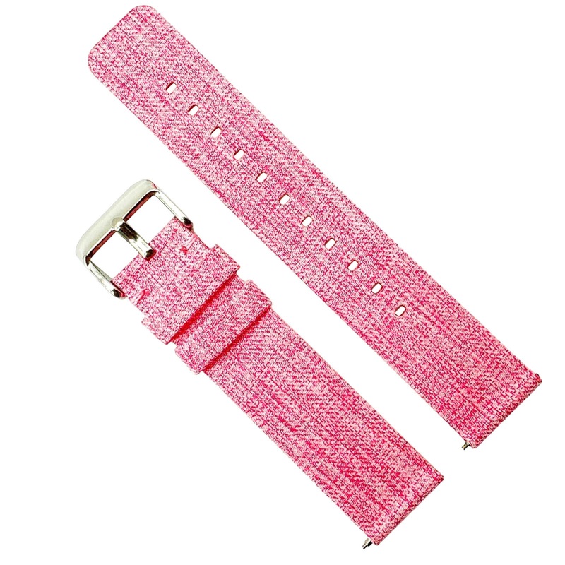 Woven Nylon Fabric Quick Release Watch Strap | PINK | 12 14 16 18 20 22 mm