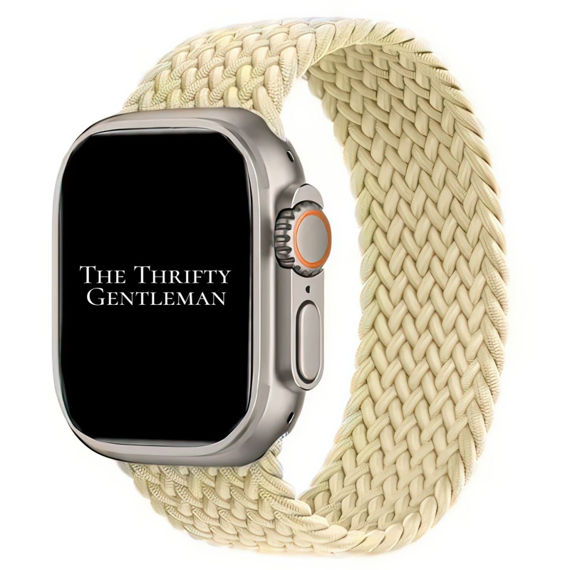 Braided Elastic Watch Strap For Apple Watch | BEIGE