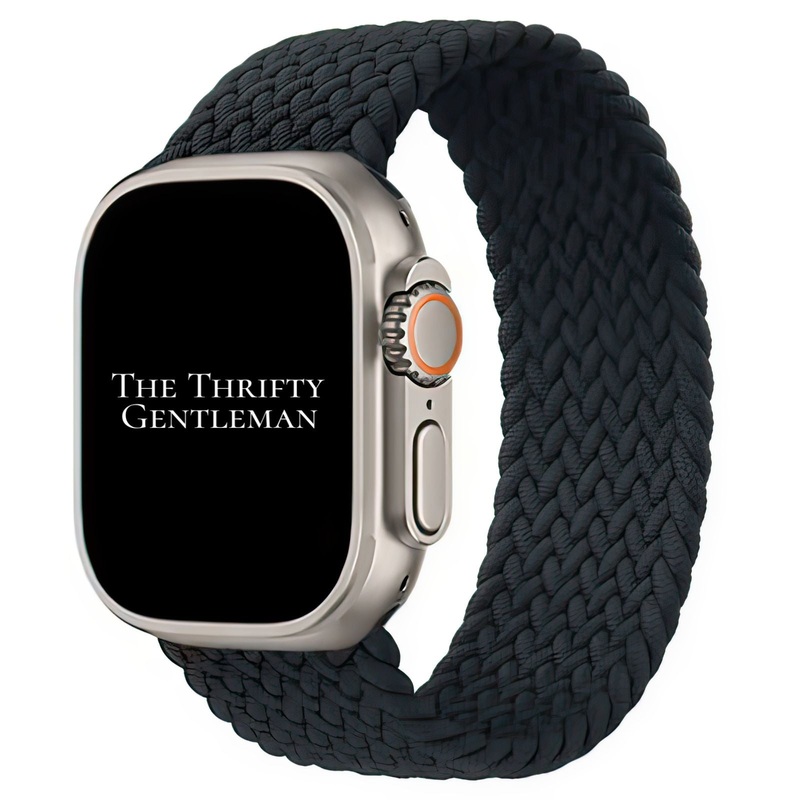 Braided Elastic Watch Strap For Apple Watch | BLACK