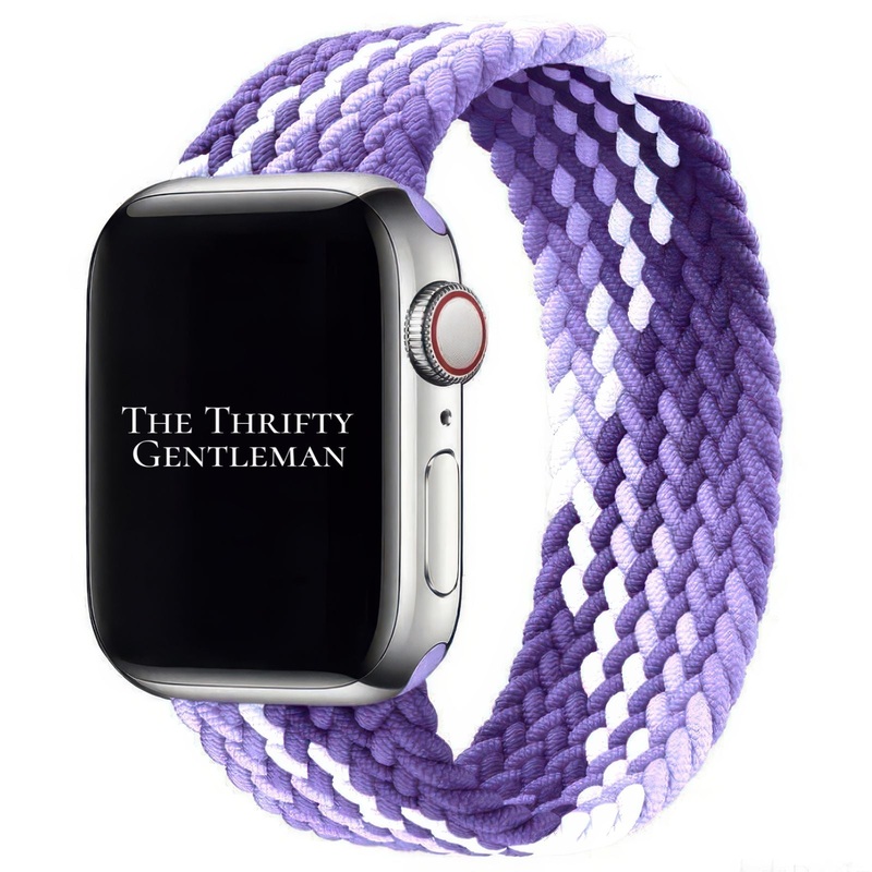 Braided Elastic Watch Strap For Apple Watch | LAVENDER GARDEN PURPLE