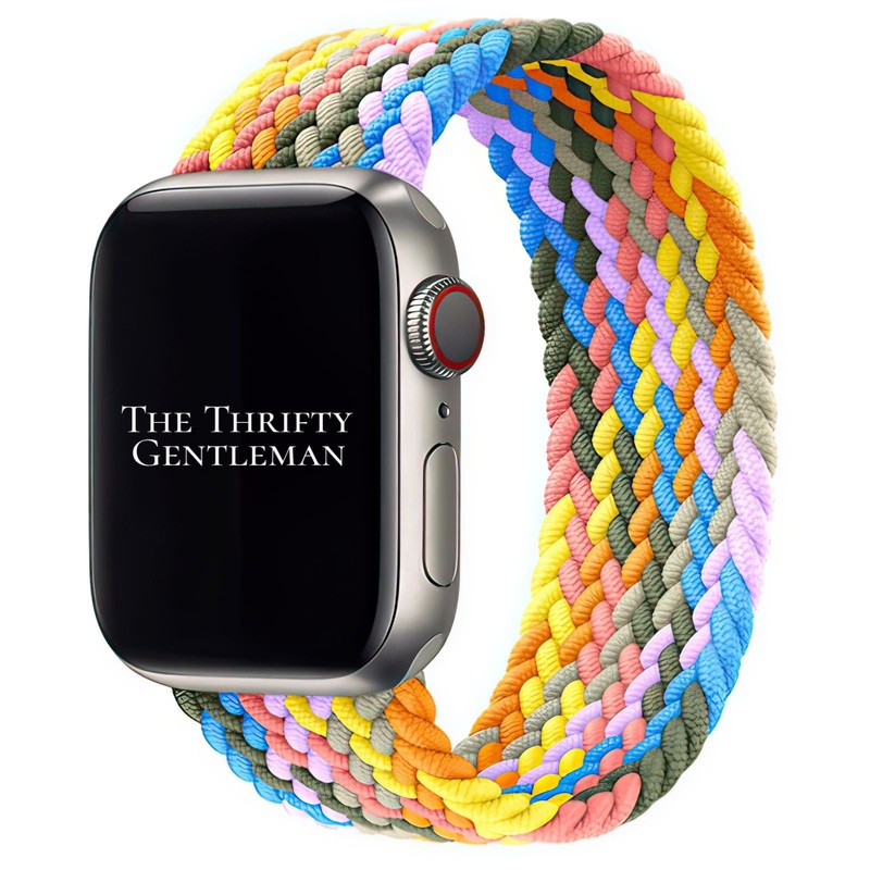 Braided Elastic Watch Strap For Apple Watch | PASTEL RAINBOW