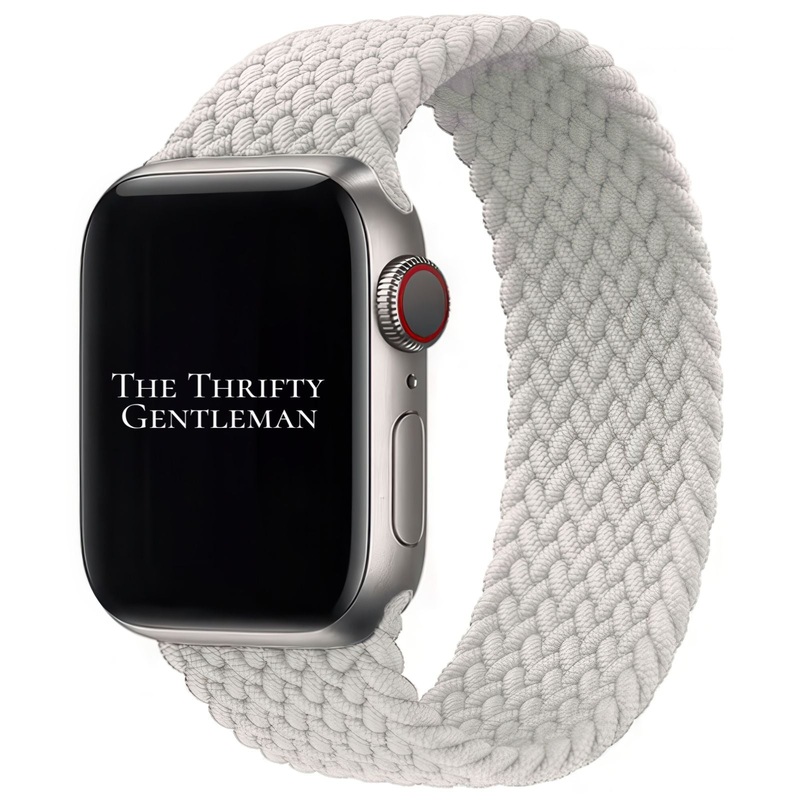 Braided Elastic Watch Strap For Apple Watch | PEARL GREY