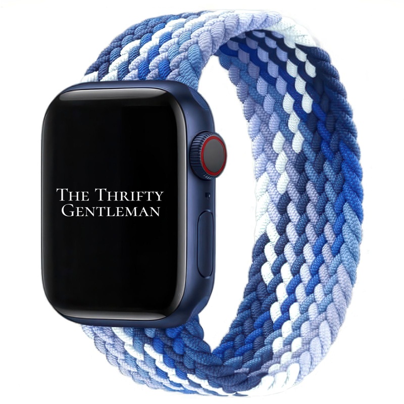 Braided Elastic Watch Strap For Apple Watch | WHIRLPOOL BLUE