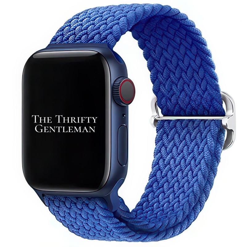 Braided Elastic Watch Strap With Buckle For Apple Watch | BLUE