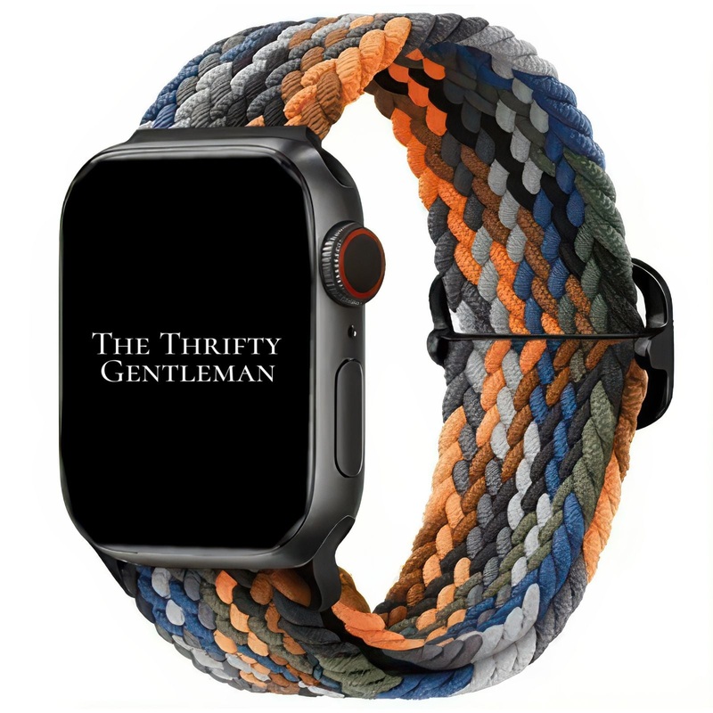 Braided Elastic Watch Strap With Buckle For Apple Watch | DENIM BLUE