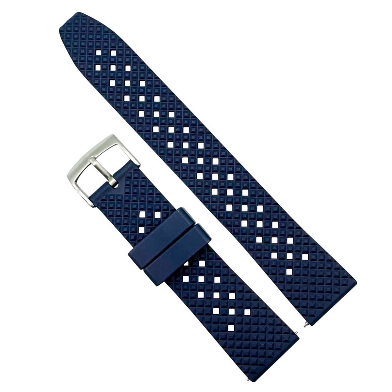Honeycomb FKM Rubber Watch Strap | DARK BLUE | 18 20 22 mm