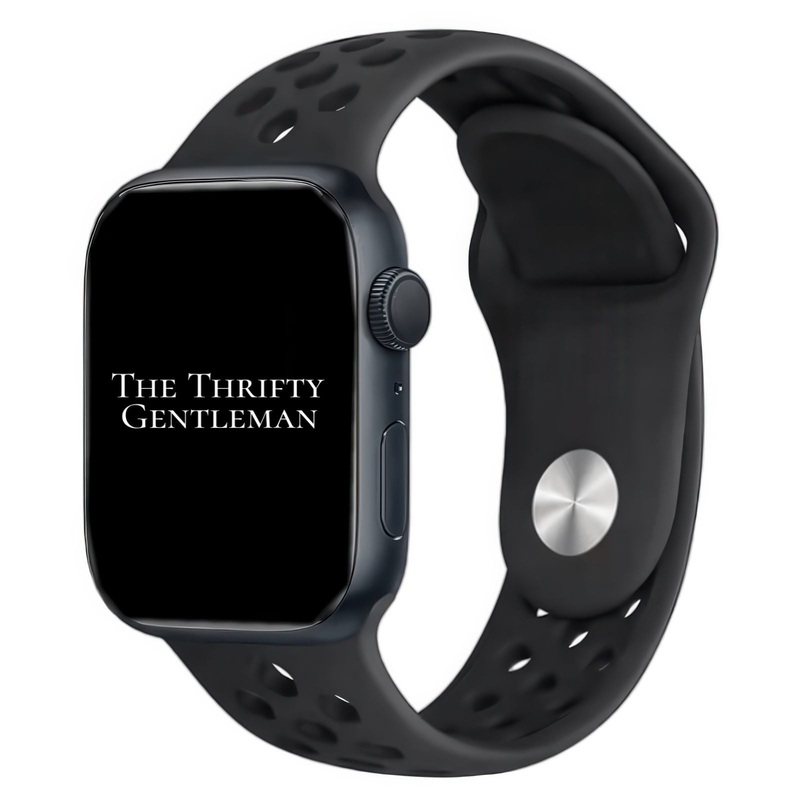 Silicone Sport Watch Strap For Apple Watch | BLACK