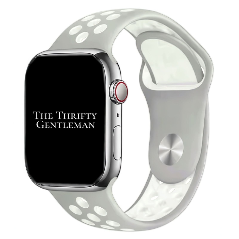 Silicone Sport Watch Strap For Apple Watch | GREY / WHITE