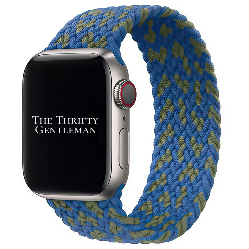 Braided Elastic Watch Strap For Apple Watch | BLUE GREEN