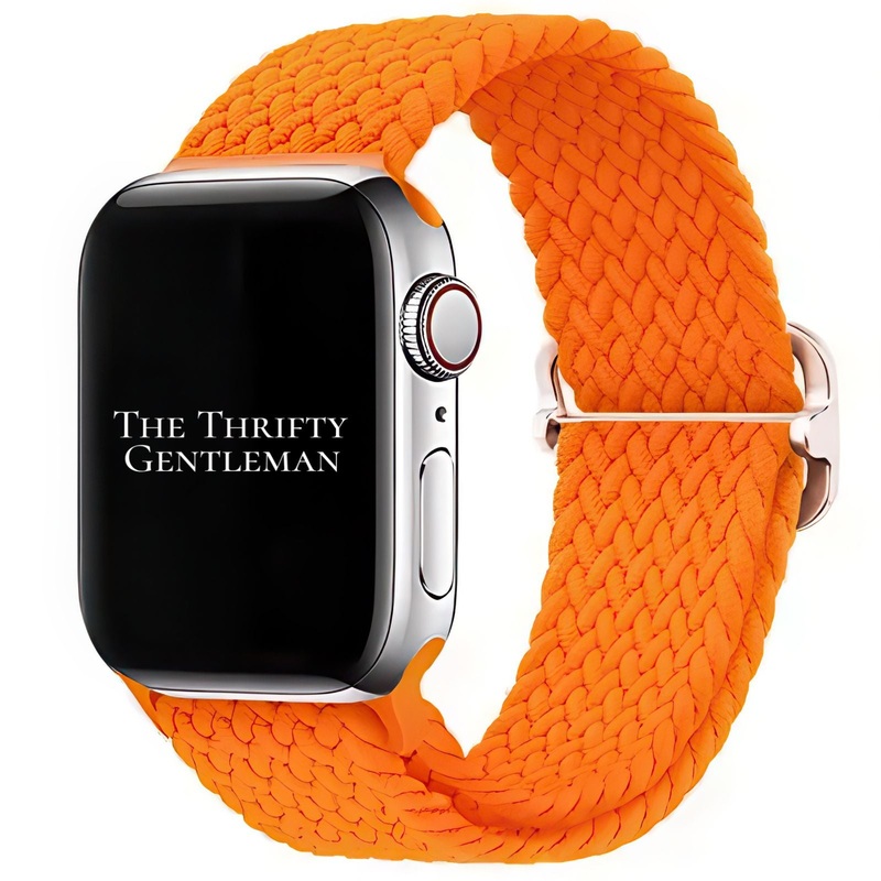 Braided Elastic Watch Strap With Buckle For Apple Watch | ORANGE