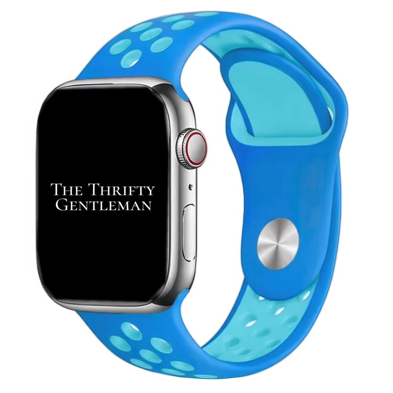 Silicone Sport Watch Strap For Apple Watch | BLUE / LIGHT BLUE