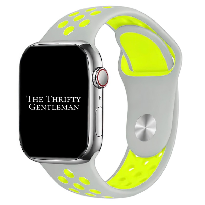 Silicone Sport Watch Strap For Apple Watch | GREY / YELLOW