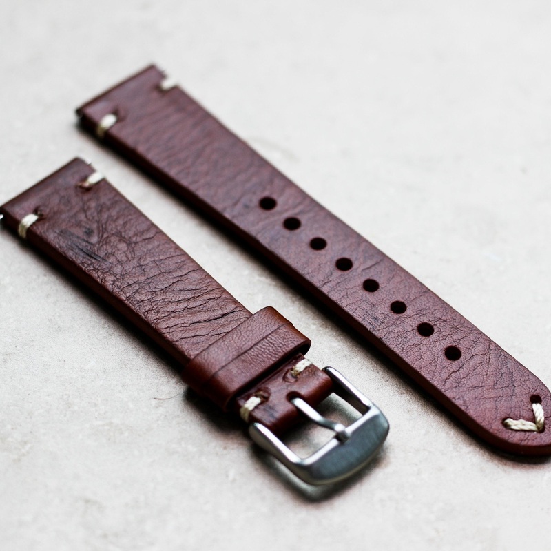 Vintage Red | Calf Leather Watch Strap