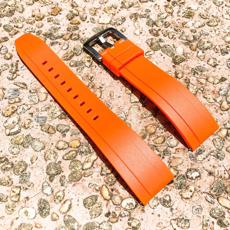 Tangerine Orange | Flexi Rubber Series Watch Strap (with quick release)