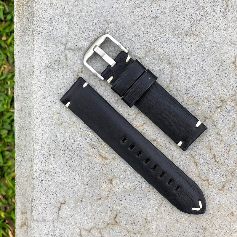 Vintage Black | Stealth Calf Leather Watch Strap