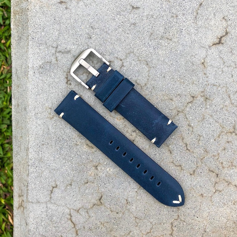 Vintage Blue | Stealth Calf Leather Watch Strap
