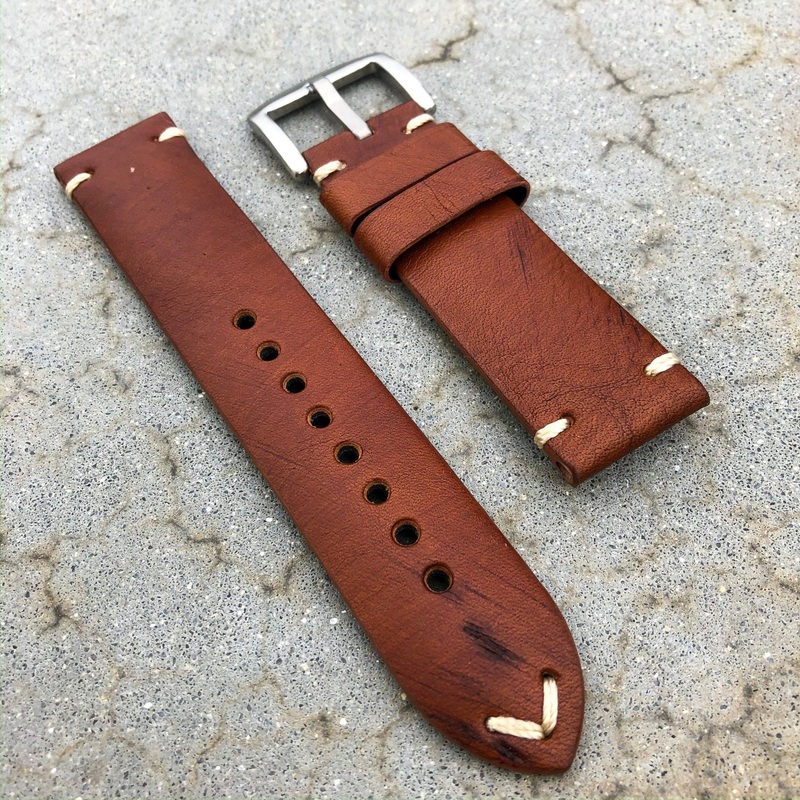 Vintage Red | Stealth Calf Leather Watch Strap