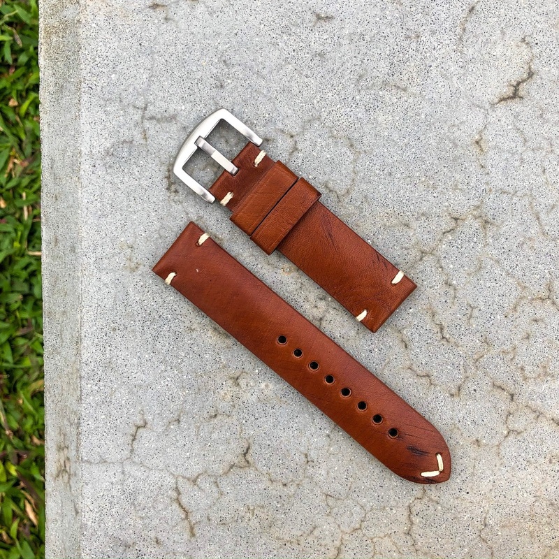 Vintage Red | Stealth Calf Leather Watch Strap