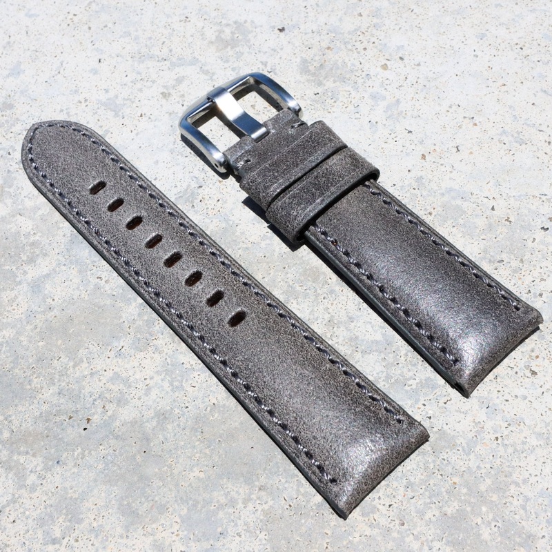 Steel Grey | Calfskin Italian Leather Watch Strap