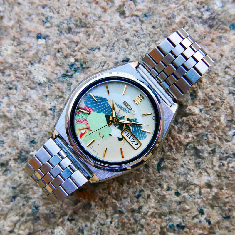 Vintage Seiko 5 7009 Ukiyo-e Dial